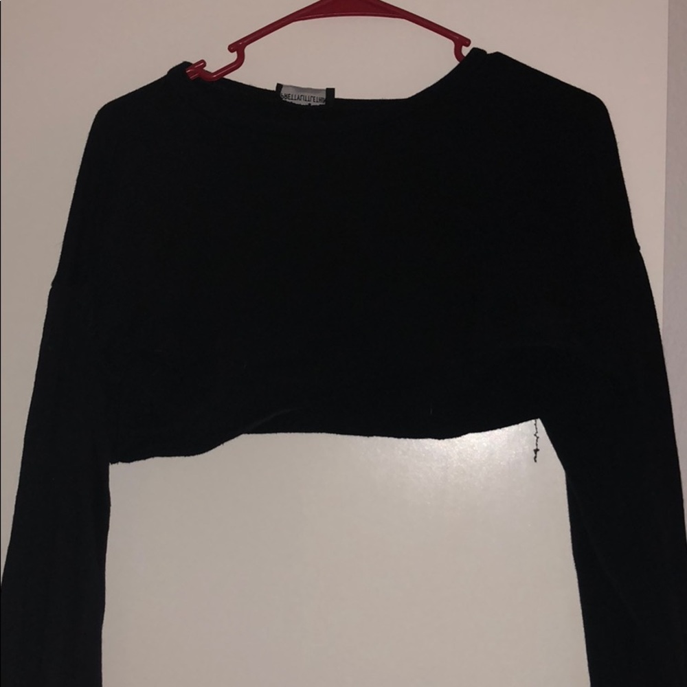 Cropped crew neck